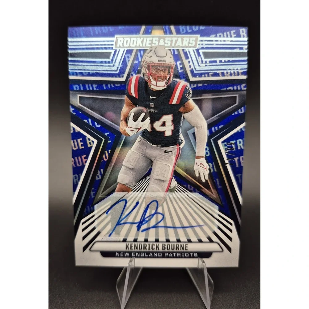 2024 Panini Rookies & Stars Kendrick Bourne #67 True Blue /99 Auto Patriots